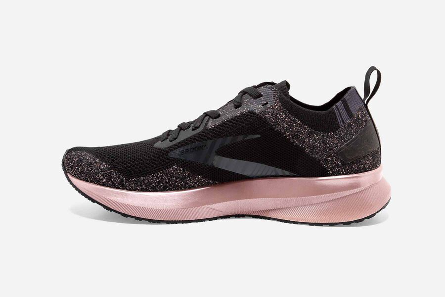 Brooks Running Shoes - Levitate 4 Road Womens - Black/Pink - USN-563429